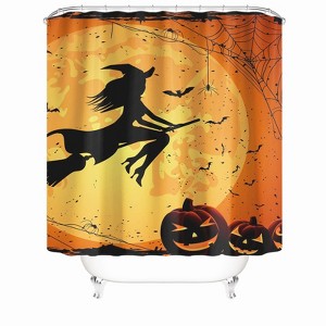 Witch And Pumpkin Shower Curtains for Bathroom Waterproof Fabric Bath Curtain Durable Soft Stylish Bathroom Decor 72x72 Inch - 1 of 1