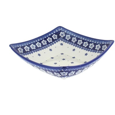 Blue Rose Polish Pottery Carly Square Serving Dish