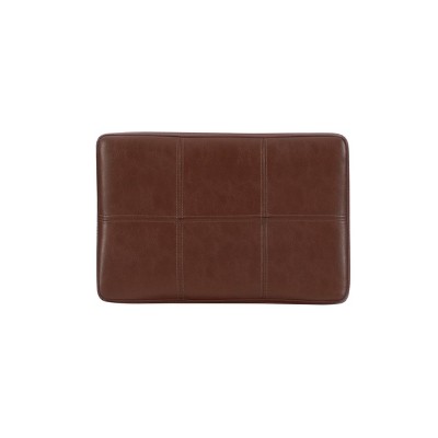 Claridge 26" Backless Saddle-Style Cognac Leather Counter Stool
