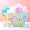 Juvale 25 Pack Pastel Gift Bags with Handles, Paper Party Favor Bags, for Goodies, Birthdays, 5 Colors - 6.3x3.2x8.7 inch - 2 of 4