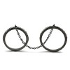 Slickblue Women's Chain-Linked Double Band Ring, Jet Synthetic Crystals, IP Light Black, Stainless Steel, Sizes-5–10 - 3 of 4