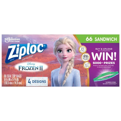 Ziploc Brand Sandwich Bags - Disney's Frozen 2 - 66ct