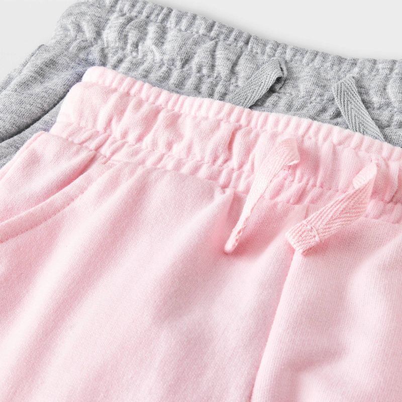 Toddler 2pk Knit Shorts - Cat & Jack™ Gray/Pink, 4 of 6