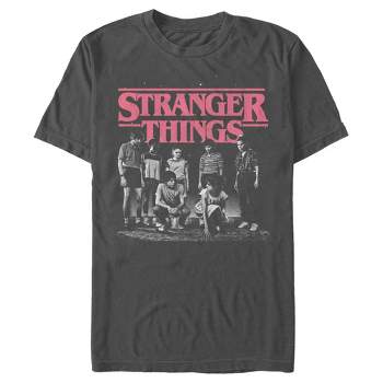Men's Stranger Things Title Logo Faded T-Shirt