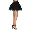 Joyfy Women's Black / Red / White  Petticoat Skirt Tutu Skirts Tulle Tutu Skirts Elastic Underskirt - 3 of 4