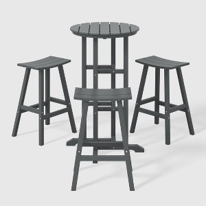 WestinTrends Malibu All Weather Hdpe Outdoor Patio Bar Height Bistro Set (4-Piece) - 1 of 4