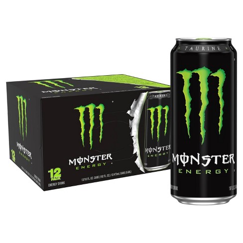 Monster Energy, Lot de 12 canettes originales de 473 ml 