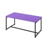 MDF and Metal 3-Piece Coffee and End Table Set with Carbon Fiber Wrap for Modern Living Room or Lounge Spaces - 3 of 4