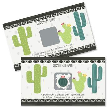 Big Dot of Happiness Prickly Cactus Party - Fiesta Party Game Scratch Off Cards - 22 Count