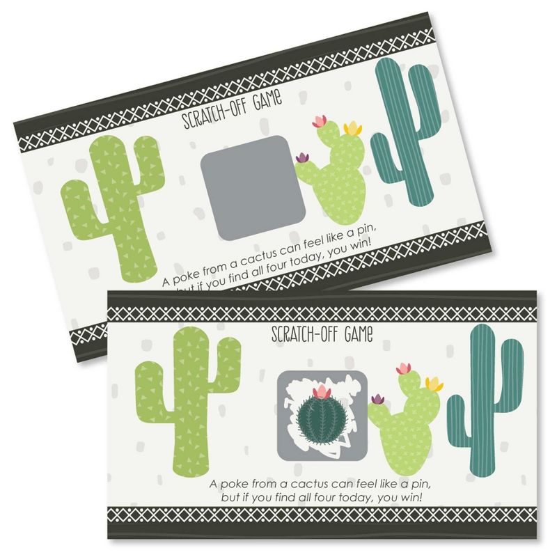 Big Dot of Happiness Prickly Cactus Party - Fiesta Party Game Scratch Off Cards - 22 Count, 1 of 7
