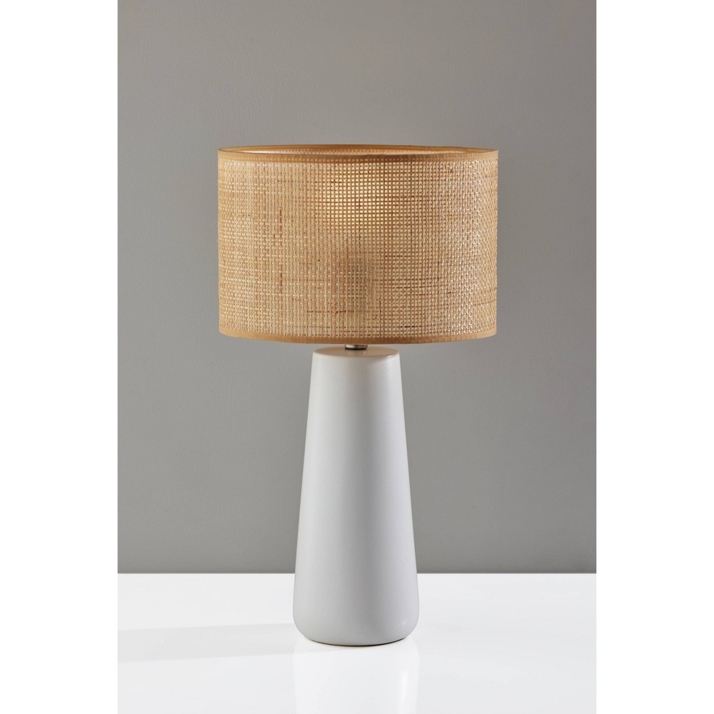 Photos - Floodlight / Street Light Adesso Sheffield Table Lamp White  