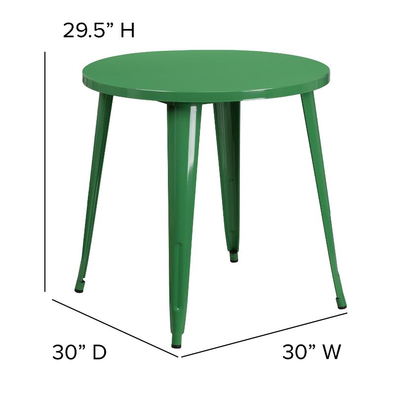 Flash Furniture Commercial Grade 30" Round Metal Indoor-Outdoor Table, 2 of 3