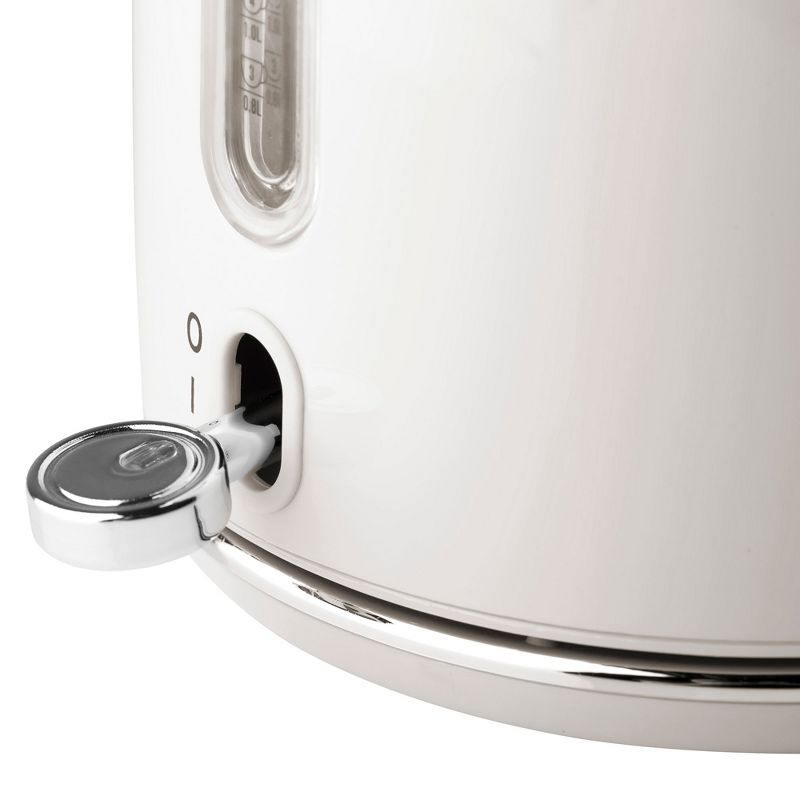 Haden 75012 Heritage 1.7 Liter Stainless Steel Body Countertop Retro Electric Kettle with Auto Shutoff & Dry Boil Protection, Ivory White, 4 of 10