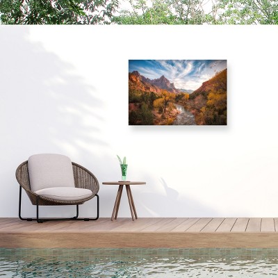 Trademark Fine Art - Michael Zheng Watchman Sunset Matted Framed Art