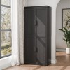 Spassway Storage Cabinet Floor Cabinets with Doors and Adjustable Shelves Wood Shelving Unit for Organizing Pantry Basement  Mudroom - 4 of 4