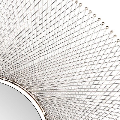 52'' Silver and Gold Sunburst Contemporary Wall Mirror