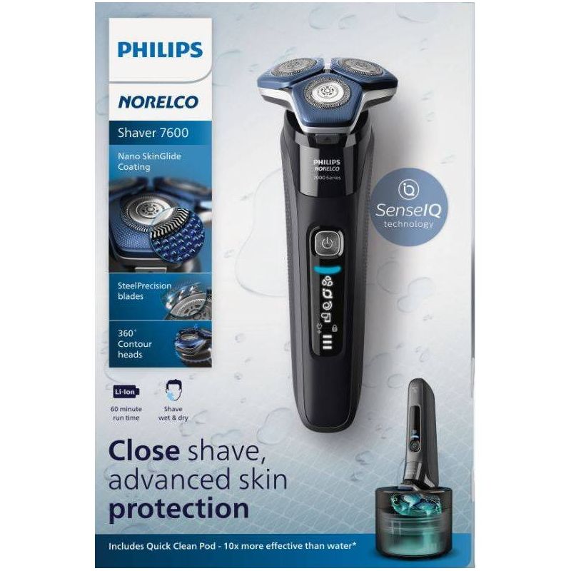 Philips Norelco Series 7600 Wet &#38; Dry Men&#39;s Rechargeable Electric Shaver - S7886/84, 3 of 14