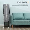 HOMCOM 78.75" Rollaway Folding Bed with 4" Mattress, Portable Guest Bed, Sturdy Metal Frame & Wheels, 31.5"x16.75", White - 4 of 4