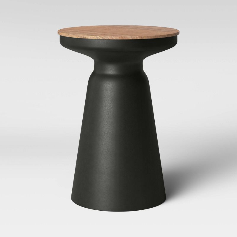 Gino Turned Drum Accent Table Black - Threshold&#8482;, 1 of 10