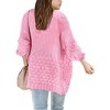 Girls Sweater Cardigan Open Front Longline Sweater Cable Knit Sweater Long Sleeve Color Block Sweater,Pink(with Pocket) - XL - 2 of 3