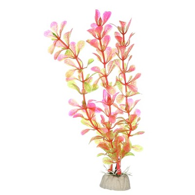 Unique Bargains Plastic Fish Tank Aquarium Decoration Artificial Water Plants Pink 7.28" 1 Pc
