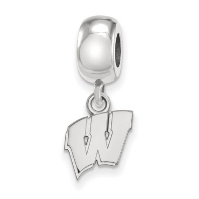 Black Bow Jewelry Sterling Silver Wisconsin Badgers NCAA Bead Charm