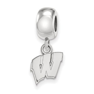 Black Bow Jewelry Sterling Silver Wisconsin Badgers NCAA Bead Charm - 1 of 4