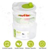 NewHome"3L Salad Spinner Fruit & Vegetable Washer – Hand Cranking Lettuce Drainer with Lid for Kitchen"white - 3 of 4