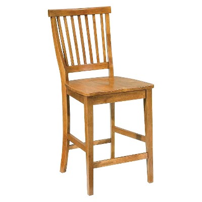 Arts and Crafts Counter Height Barstool Hardwood/Cottage Oak - Home Styles