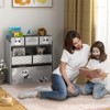 FONTOI Children's Toy Organizer with Animal Design for Nursery Kindergarten, Toy Storage with 6 Storage Bins for Kids, Gray, 11.8"*26"*24.8" - 2 of 4
