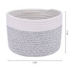 Unique Bargains Handcrafted Odorless Cotton Rope Breathable Portable Storage Basket 1 Pc - 3 of 4