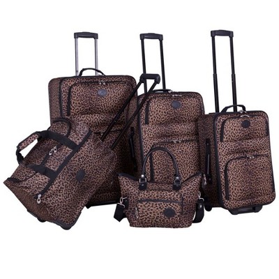 American Flyer Animal Print 5-Piece Luggage Set