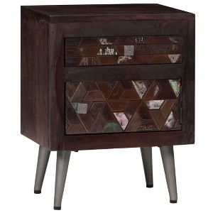 vidaXL Bedside Cabinet Solid Reclaimed Wood 15.7"x11.8"x19.6" - 1 of 4