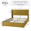 Allewie Lift Up Storage Bed, Button Tufted Headboard with Wingback, No Box Spring Needed, Hydraulic Storage, Button Tufted - 2 of 4
