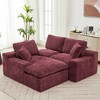107.9" Cloud Sectional Sofa Modular  Full-compressed Couch with Double-layer Cushion and Side Pockets for Living Room-- Frevyn - 3 of 4