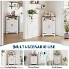 Bathroom Corner Storage Cabinet, Small Corner Cabinet for Bathroom, Kitchen, Living Room, White - 3 of 4