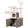 Heybly Cat Tree, Wood Litter Box Enclosure with Food Station - 3 of 3