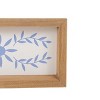 Blue Floral Pattern Tray Wood & MDF by Foreside Home & Garden - 3 of 4