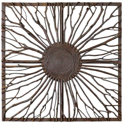 Uttermost Josiah Wood Branches 27" Square Wall Art