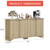 GustoWave 61'' Farmhouse Buffet Sideboard Cabinet with 4 Fluted Doors, Kitchen Cupboard with Adjustable Shelves, Coffee Bar Cabinet for Home - 2 of 4