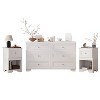 Okak Elegant Wooden Dresser with 6 Drawer, Storage Chest Cabinet with Metal Handles for Bedroom Organization Living Room Entryway - 4 of 4