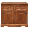 Sunnydaze Kitchen Sideboard Cabinet with 2 Drawers and 2 Doors - Solid Pine Construction - 3 of 4