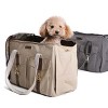 Dogo Pet Fashions Buckle Tote V2 Pet Carrier Bag - Beige - 4 of 4