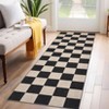 Modern Checkerboard Area Rug Thin Washable Rug Non Slip, Soft Non Shedding Carpet - 2 of 4