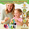 12-Piece Color Sorting Cups, Wooden Sensory Stacking Toy for Preschool Learning Ages 2-4 - 2 of 4