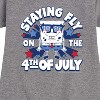 Girls' - SpongeBob SquarePants - Fly on 4th of July Graphic Short Sleeve Fleece Dress - 2 of 4