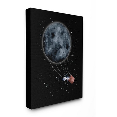 Stupell Industries Outer Space Moon Balloon Astronaut Traveler