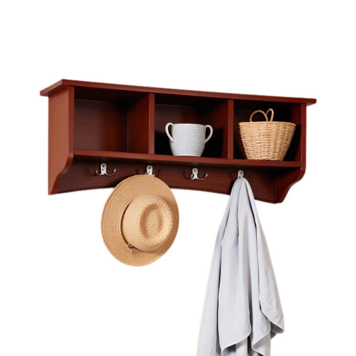 Shaker Cottage Coat Hooks with Storage - Alaterre Furniture - thumbnail 6
