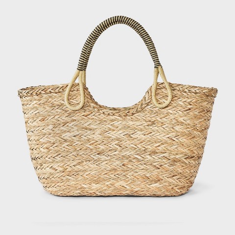 Сумки A New Day Hand Woven Straw Seagrass Tote Bag - A New Day™ Natural