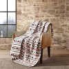 Eddie Bauer 60"x70" Deer Snowflake Throw Blanket Beige - 3 of 4